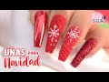 UÑAS NAVIDEÑAS 2020 COLOR ROJO