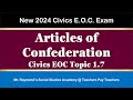 The Articles Of Confederation 1 7 Benchmark Civics EOC 2024