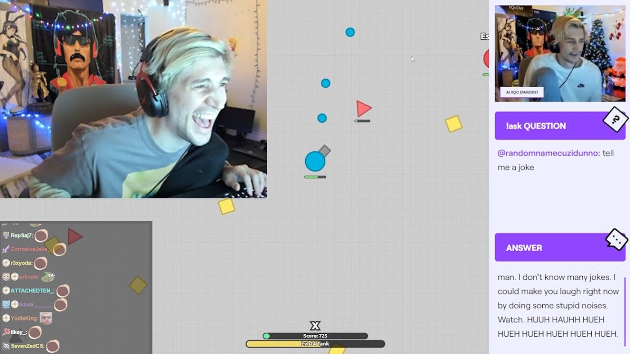 xQc Dies Laughing at his AI making a Joke