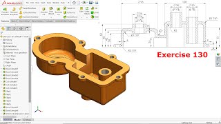 SolidWorks tutorial exercise 130