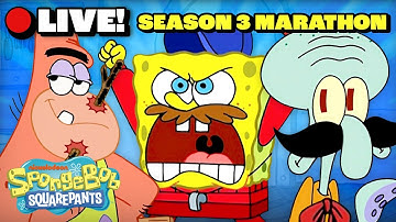 🔴LIVE: SpongeBob - Season 3 Marathon | @SpongeBobOfficial