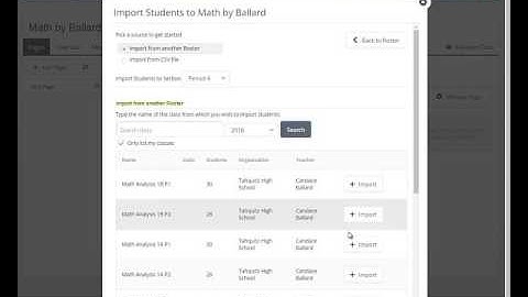 Import Student Rosters into Power School Learning