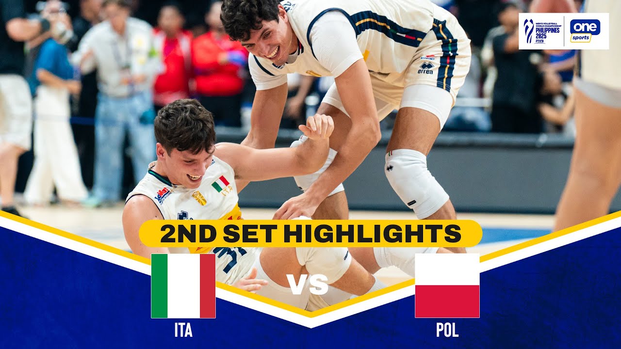 POLAND vs. ITALY | SET 2 HIGHLIGHTS | 2025 FIVB MEN'S VOLLEYBALL CHAMPIONSHIP SF | SEPT. 27