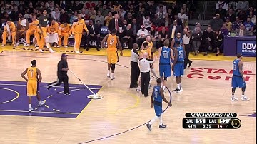 01 16 2012   Mavericks vs  Lakers   Josh McRoberts Bulldozes Ian Mahinmi