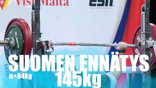 MM-HOPEA 145kg PENKKIPUNNERRUS | Johanna Laitinen  84kg