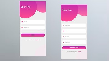 Modern Login/Sign Up Pages In Flutter - Flutter UI Design Tutorial