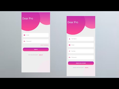 Modern Login/Sign Up Pages In Flutter - Flutter UI Design Tutorial