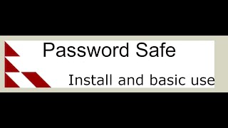 Password Safe - Install and usage screenshot 3