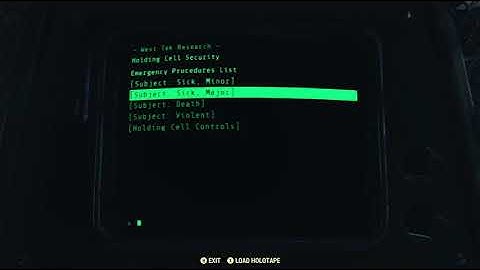 Holding Cell Terminal (West Tek Research Center) - Fallout 76 Terminal