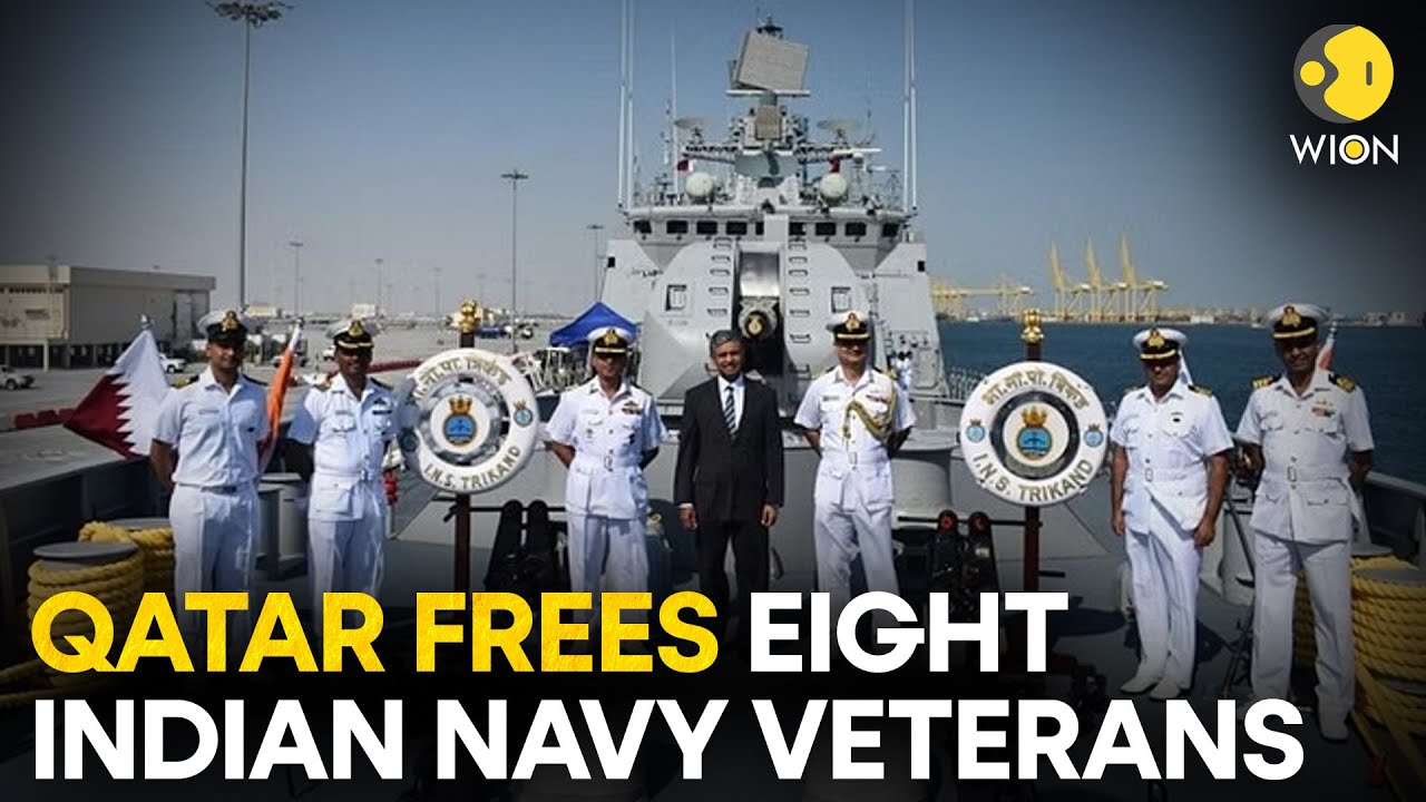 Qatar frees 8 Indian Navy veterans jailed on espionage charges, 7 return to India | WION LIVE