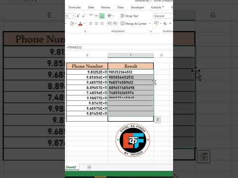 How to Get rid of Scientific Notation and display Numbers in proper format in Excel #excel #mexcel