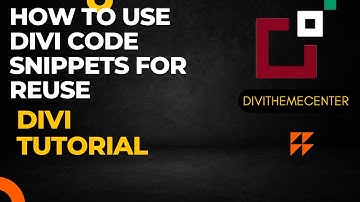 How to Use Divi Code Snippets For Reuse ? (#divi #divibuilder )