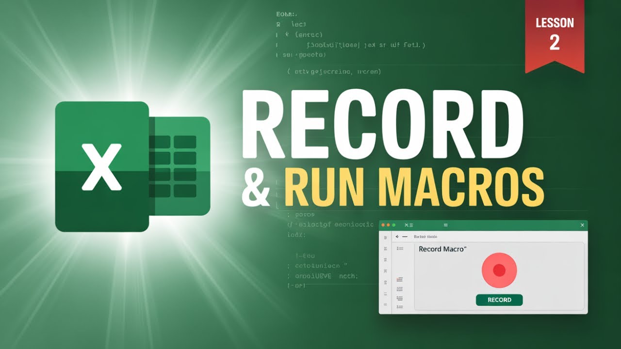 Excel VBA Tutorial for Beginners | Lesson 2 – Record & Run Macros in ...