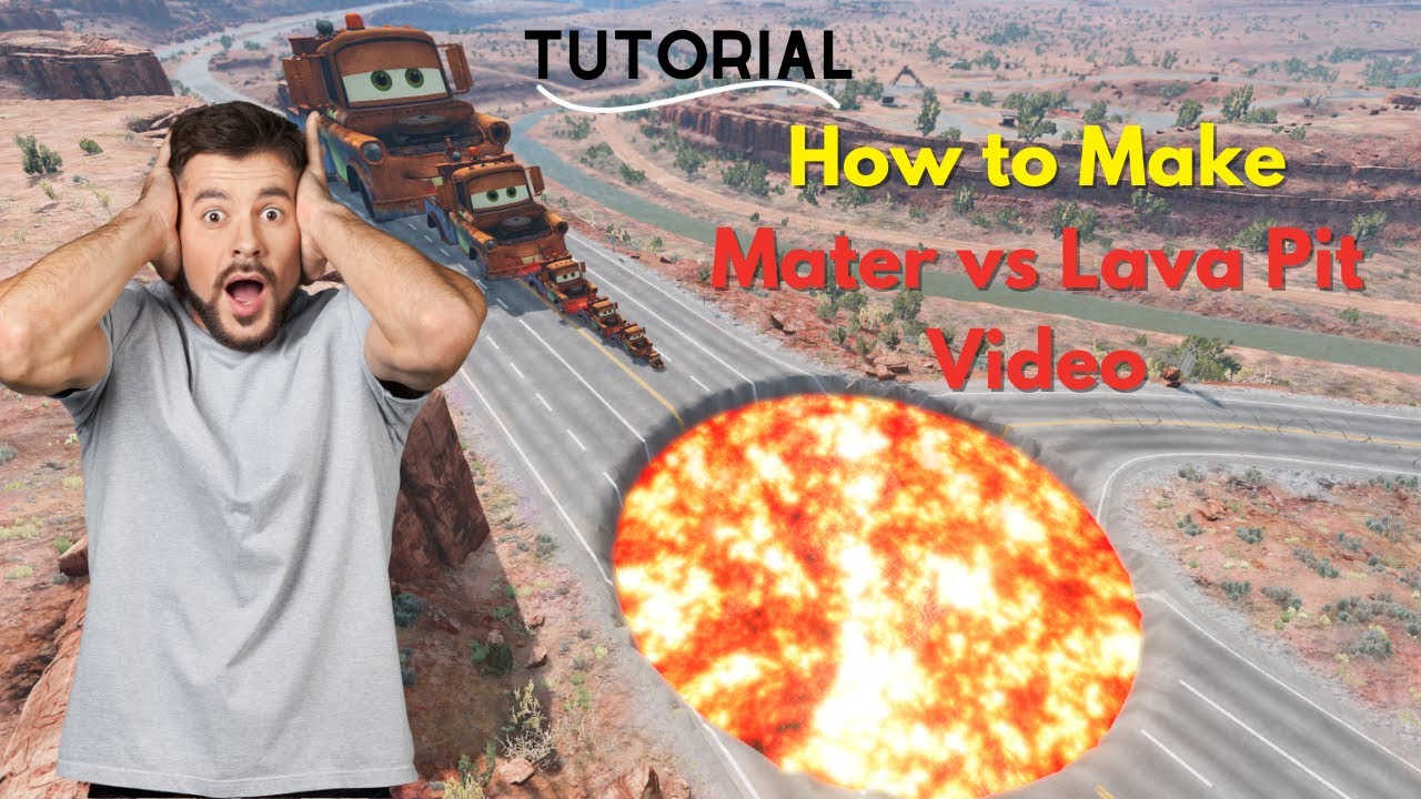 TUTORIAL how to make "Mater vs Lava hole" BeamNG Video