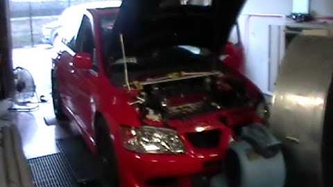 Evo VIII FP Red Turbo on Dyno