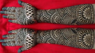 दुल्हन Special सुन्दर और आकर्षक मेहंदी का डिजाइन हाथों के लिए/Full hand Bharwa mehandi design easy