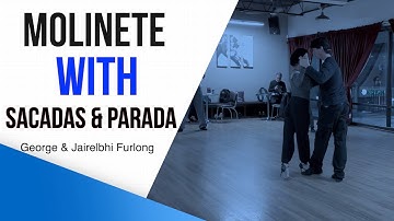 Intermediate tango class:  Sacadas and parada to  both sides of molinete(4,5, of molinete)