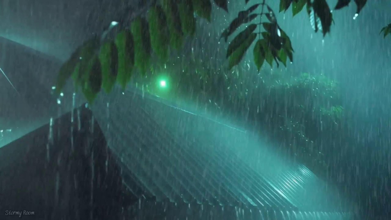 Heavy Rain and Thunderstorm Sounds – Fall Asleep Naturally Tonight, ASMR Rain for Sleeping
