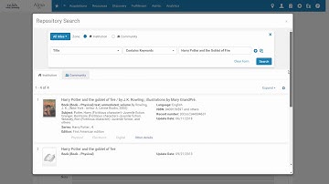 Alma July 2018 Release: Relink a Purchase Request to Another Bibliographic Record