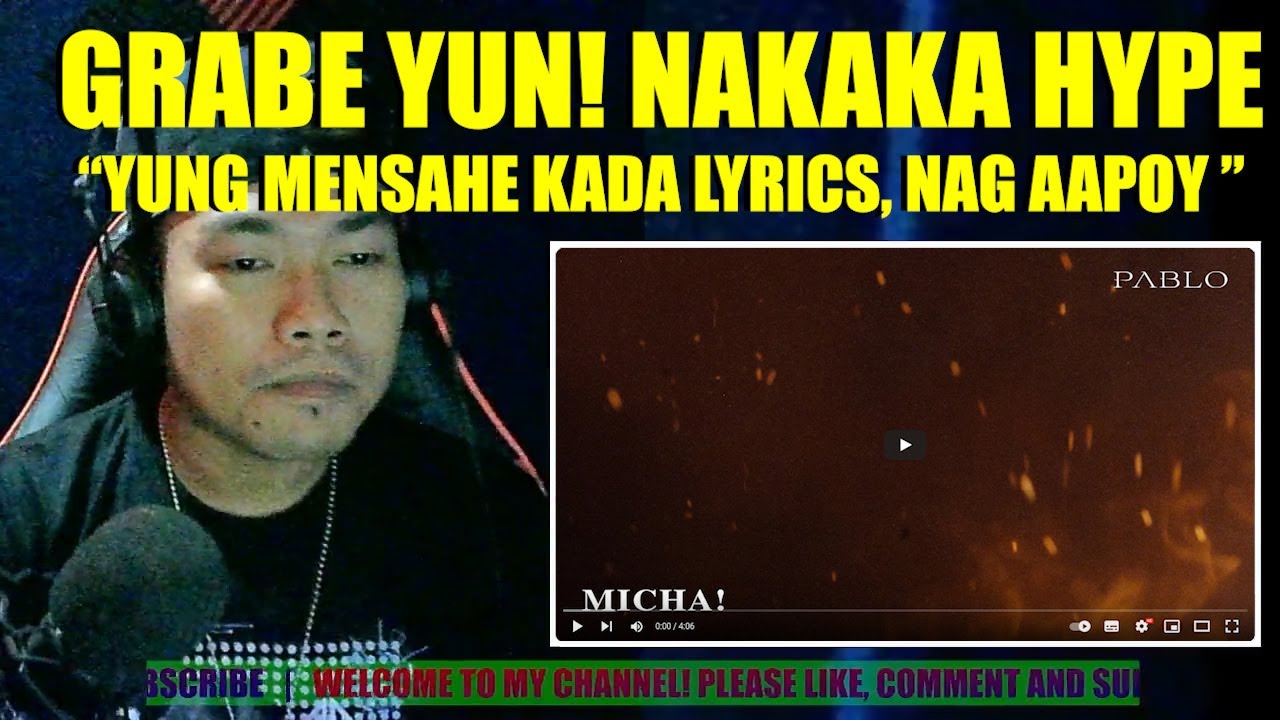 GRABE LALIM MO DITO! | PABLO 'Micha!' Official Lyric Video | REACTION VIDEO