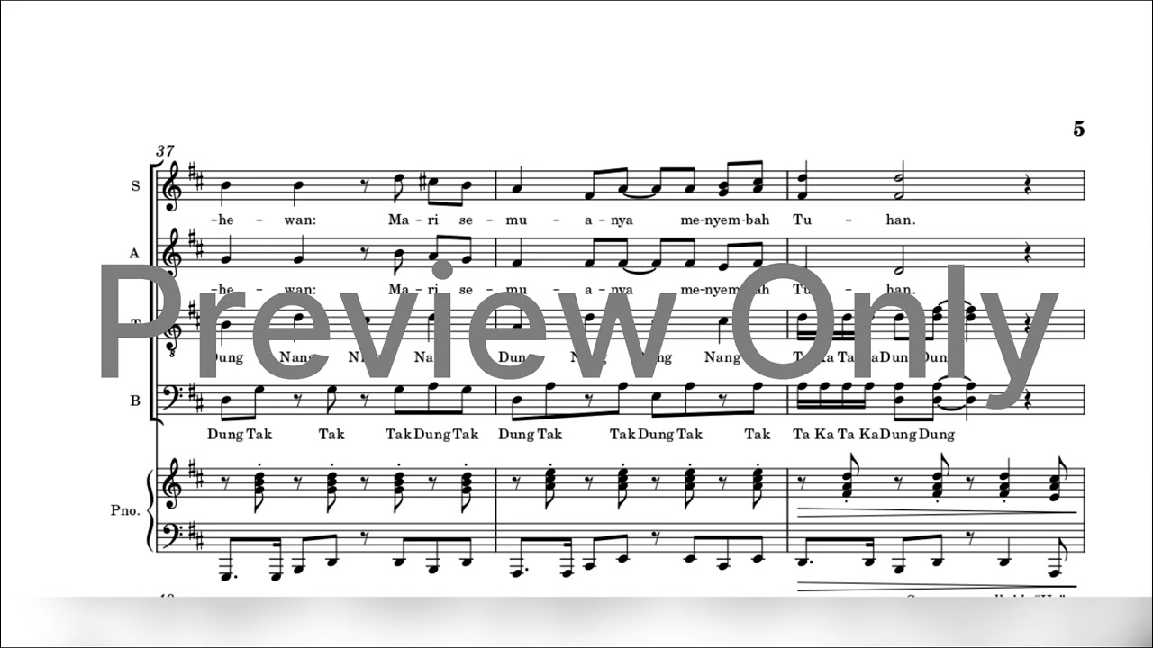 (SATB Choir) Hai Puji Nama-Nya - Arr. Antariksa Dapa