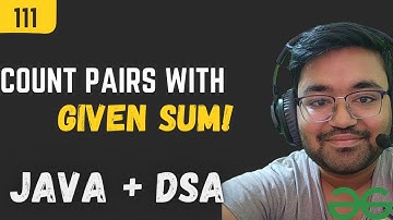 L -111 Count Pair with given sum | count pair with sum | Java DSA Placement | FAANG | gfg