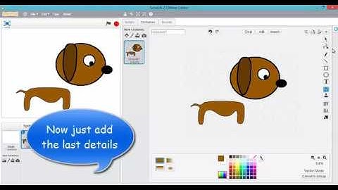 Drawing a Sprite (Costume) using Vector mode