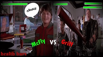 Back to the Future Part II Hoverboard Chase Scene health bars