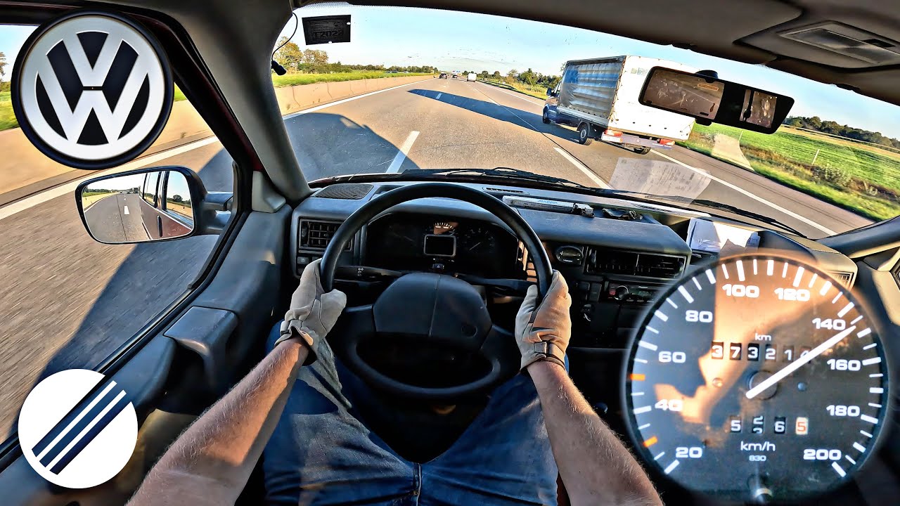 1994 Volkswagen T4 1.9 TD TOP SPEED DRIVE ON GERMAN AUTOBAHN 🏎