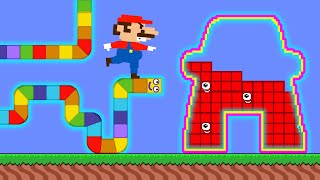 Mario \& Numberblocks Snake vs The Giant ROBOT Alphabet Lore Maze | Game Animation