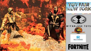 McFarlane Toys New York Toy Fair Booth DC Multiverse Mortal Kombat Spawn Fortnite My Hero Academia