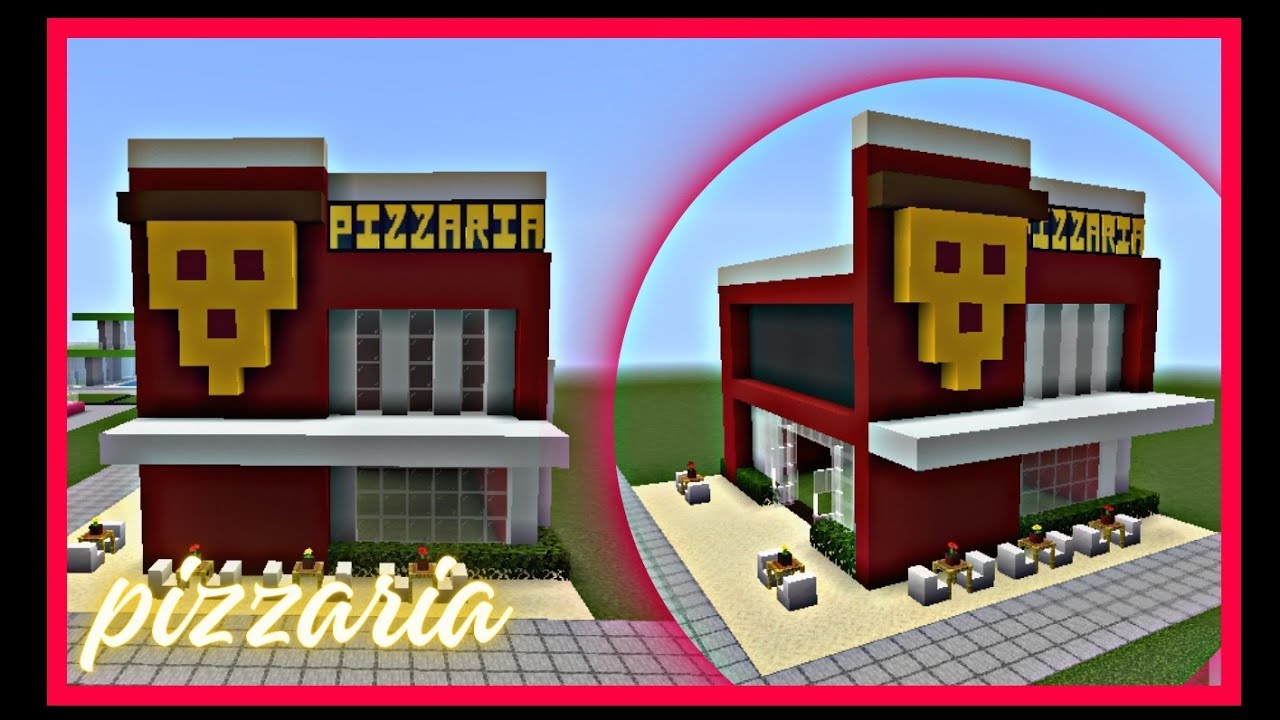 Como fazer pizzaria no Minecraft!! Construindo uma cidade no Minecraft