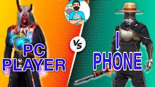 Pc Player🖥️ VS I Phone Player📱||1vs1 ||Full Game Play || Garena FreeFire || UPSAHILGAMER