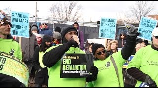 One Percent Infiltrates Walmart Protest (raw footage)