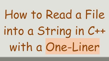 How to Read a File into a String in C++ with a One-Liner