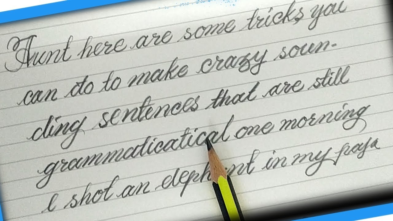 Powerful Cursive handwriting styles in English | simple English ...