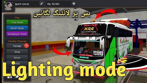 how to add lighting mode bus simulator Indonesia // lighting mod bus simulator Indonesia // lighting