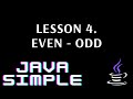 JavaSimple 4. Is number Even or Odd?
