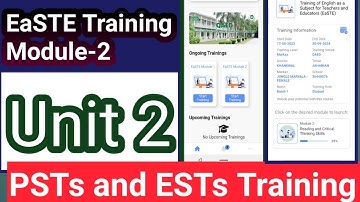 EaSTE Training Module 2 Unit 2| Solved Activities of Unit 2 Module 2
