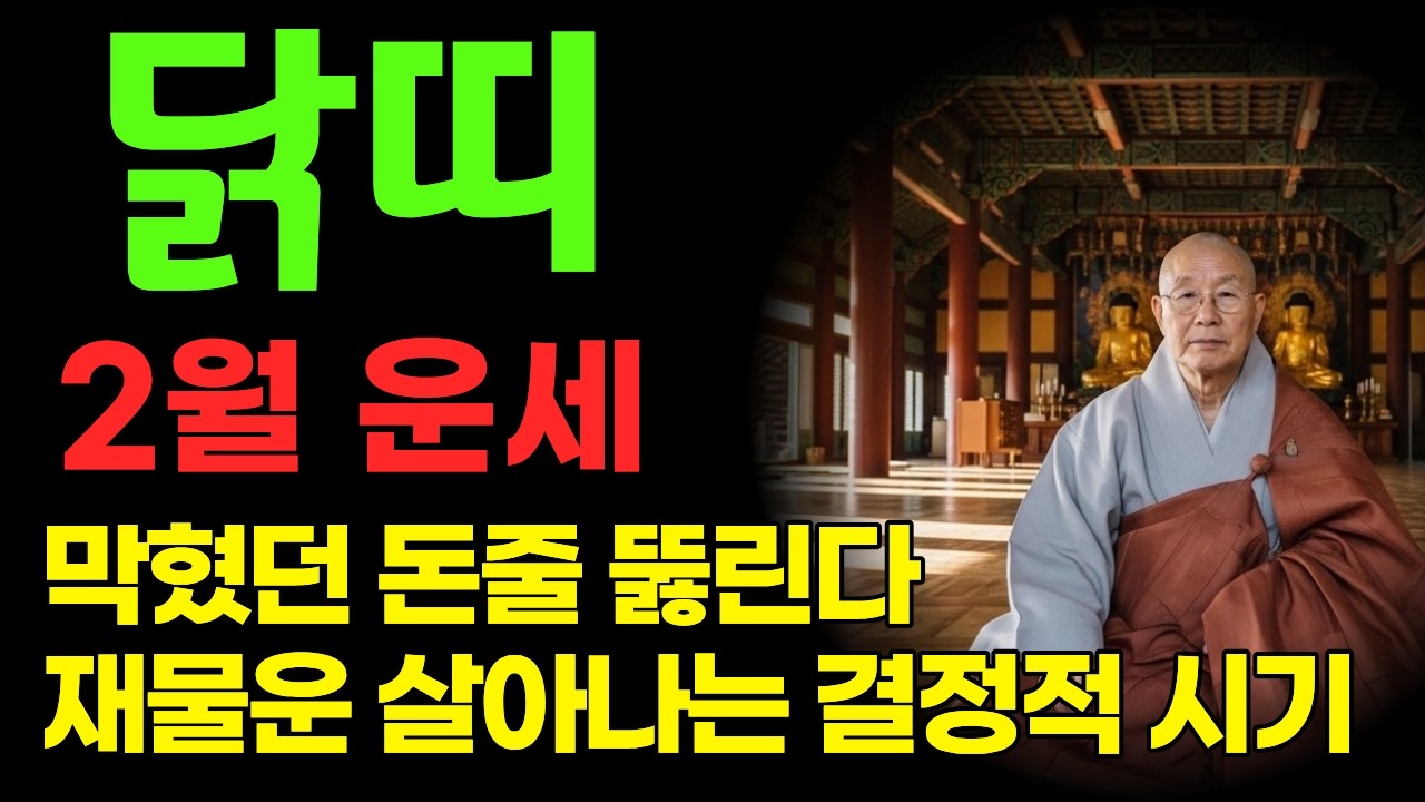 2026년 2월 닭띠 운세, 설날 지나고 '이것'만 하면 재물운 터집니다!