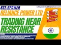 Trading near resistance  reliance power share