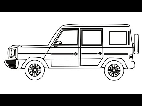 mercedesbenz gclass drawing and coloring  youtube