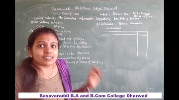 28-12-20/B.com 5th/IT Problems On Income From Salary/  Basavaraddi B.A and B.Com College Dharwad