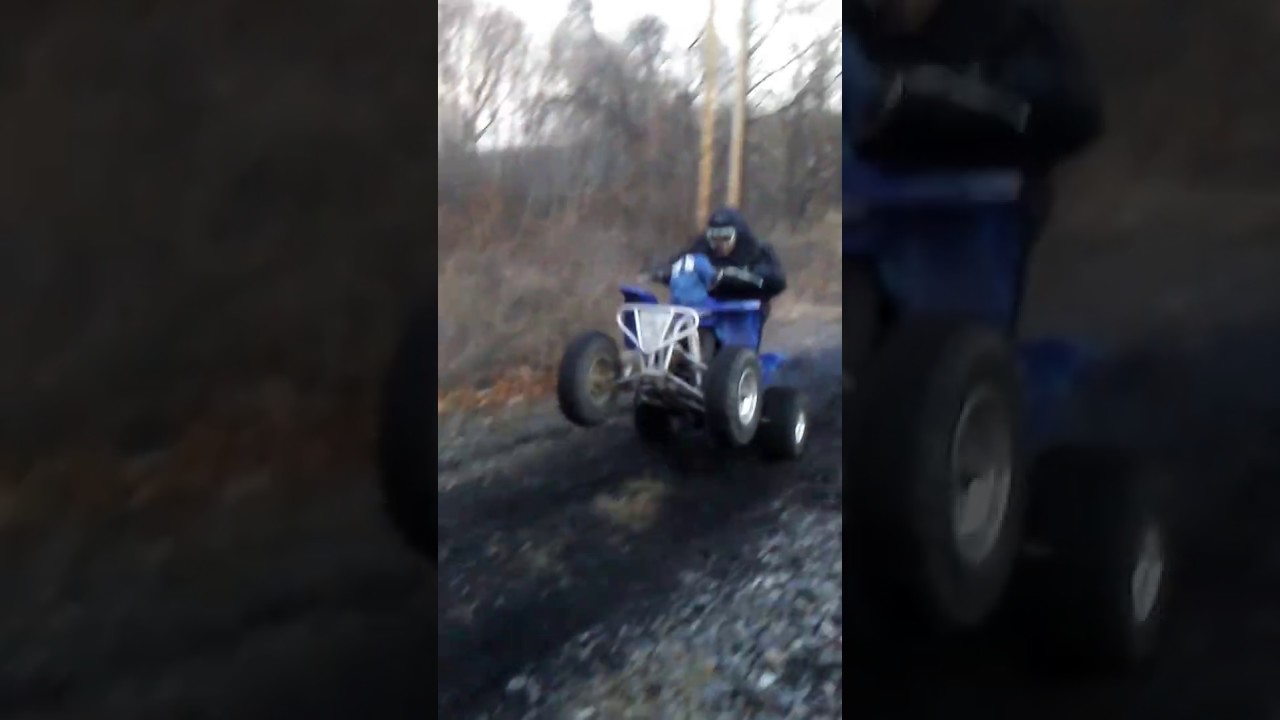 2002 Yamaha Blaster firs time wheelies...