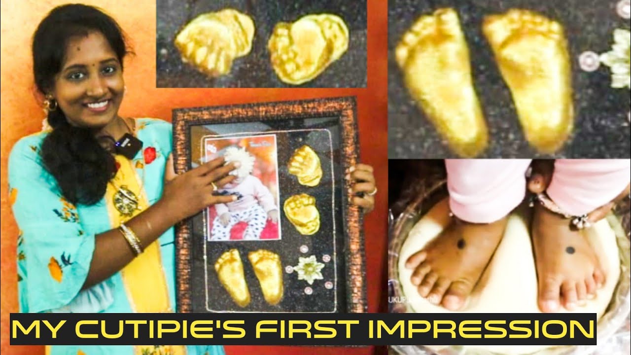 Hand and Foot Casting at home without moulding powder | Life long memory | casting easy method