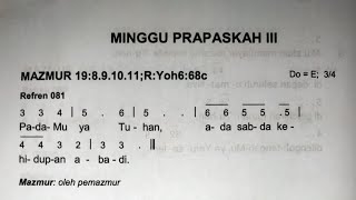 Mazmur Tanggapan [Edisi Baru] Minggu 3 Maret 2024 - Minggu Prapaskah III - Tahun B