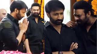 Gopichand And Prabhas Visuals AT Krishnam Raju House | TFPC