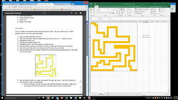 Excel 2016 - Creating a Maze