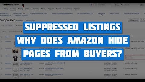Suppressed Listings on Amazon - How to Fix Them