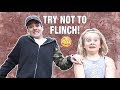 TRY NOT TO FLINCH CHALLENGE! Ft. My Little Sister